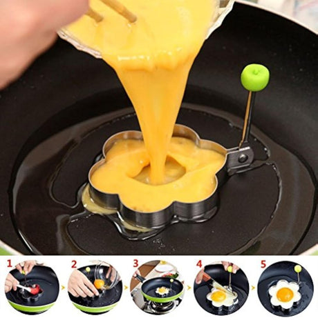 Juego de 8 moldes para huevos fritos antiadherentes
