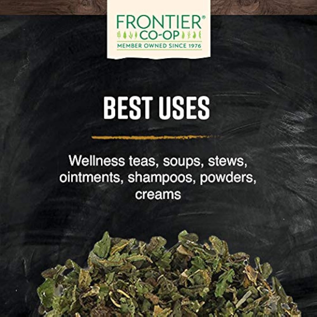 Hojas de ortiga cortadas y tamizadas Frontier Organic 1 lb