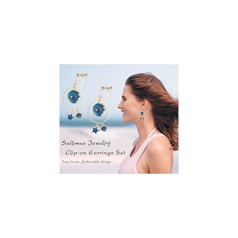 Aretes de clip para mujeres