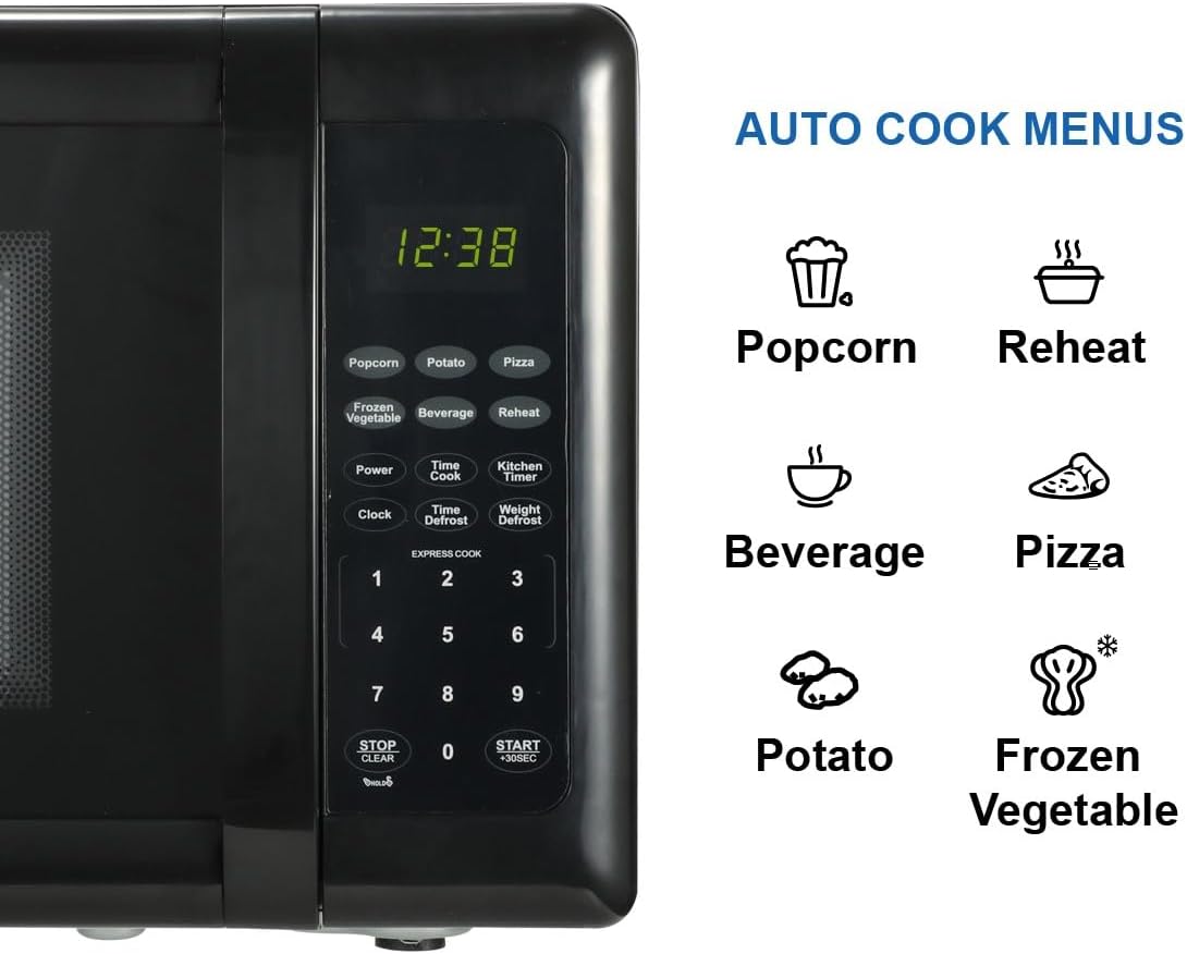 Horno Microondas Emerson MW7302B 0.7 Cu. Ft. 700W, 10 Niveles
