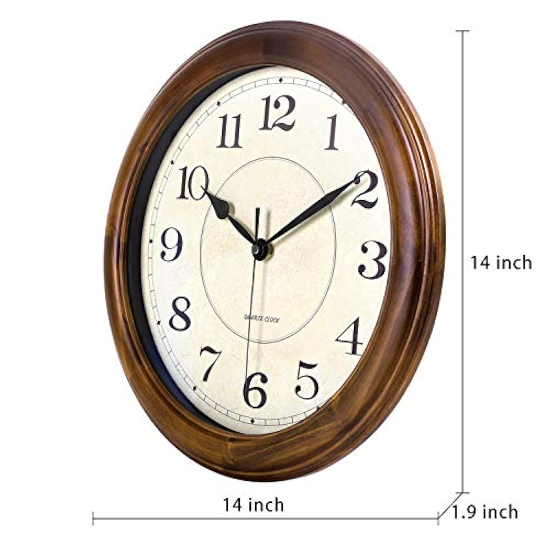 Reloj de pared de madera de 14.0 in, silencioso