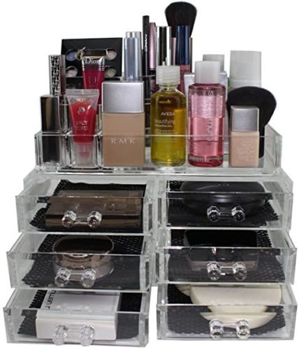 Cosméticos acrílicos transparentes