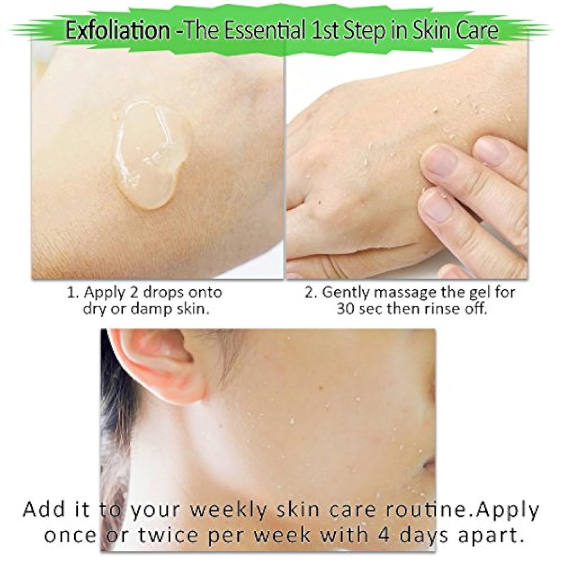 Gel exfoliante facial para árbol de té Transparente