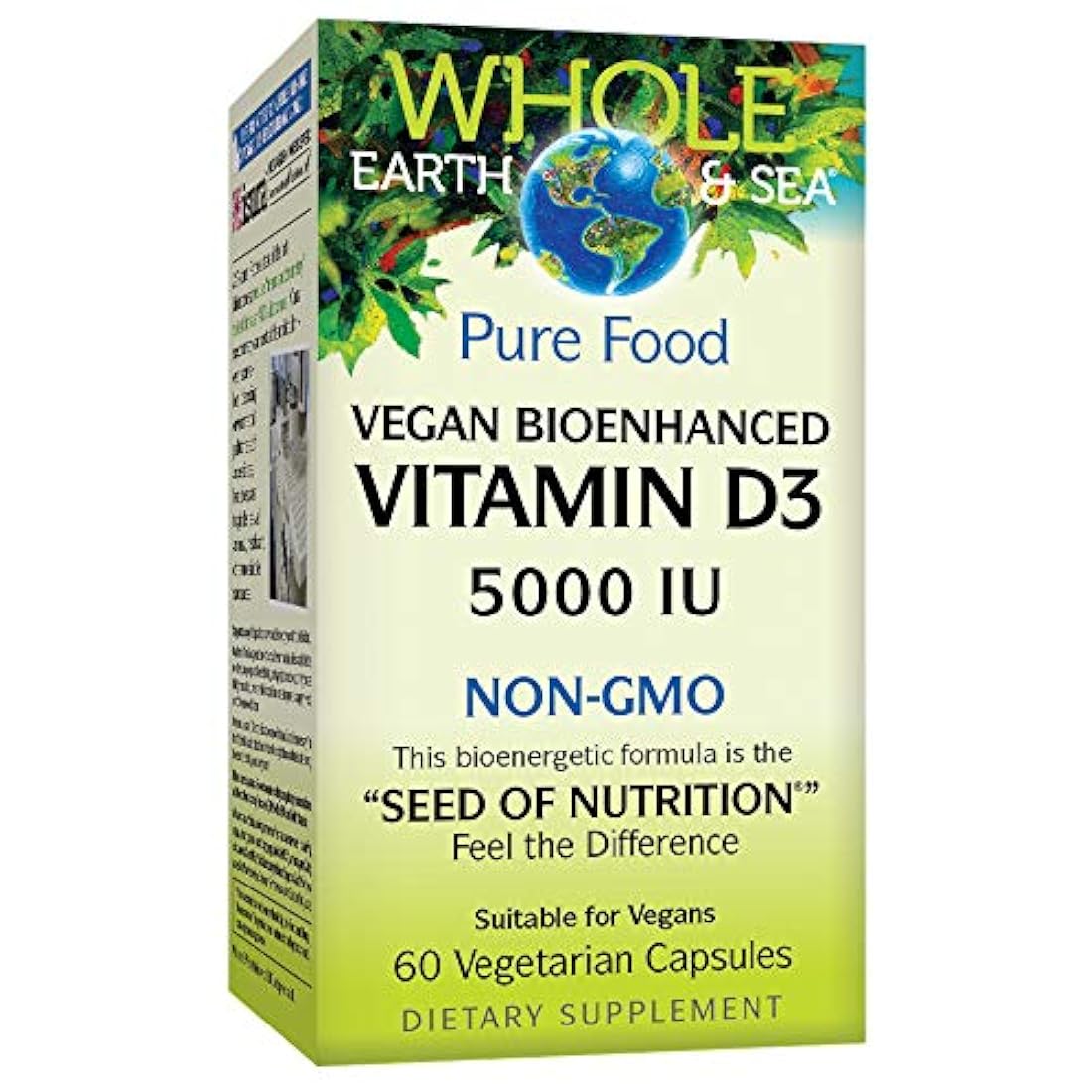 vitamina D3 5000 UI, suplemento alimenticio completo, vegano