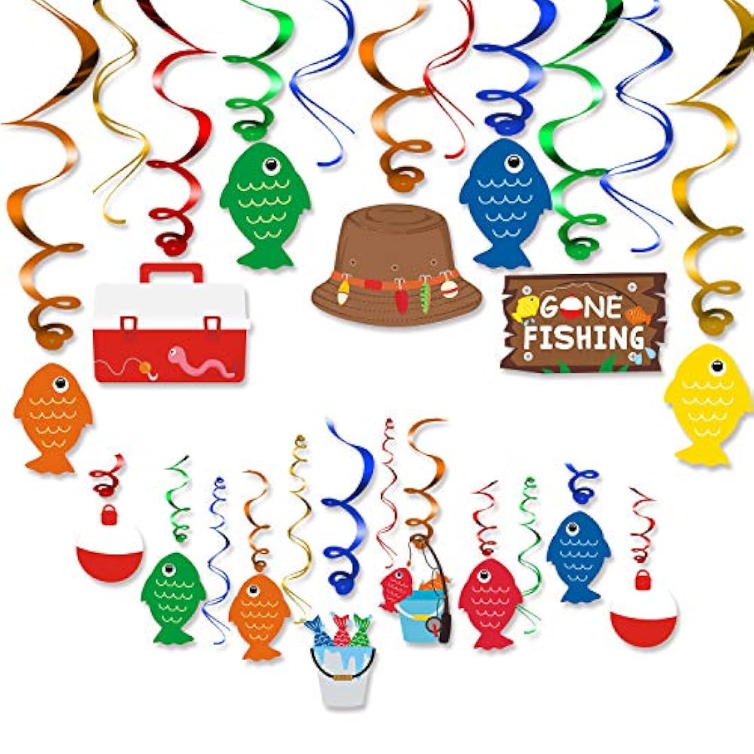 colgante remolino decoraciones kit pequeño pescador