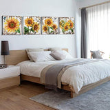 Sunfrower Snow Mountain Silueta de Lienzo decorativo