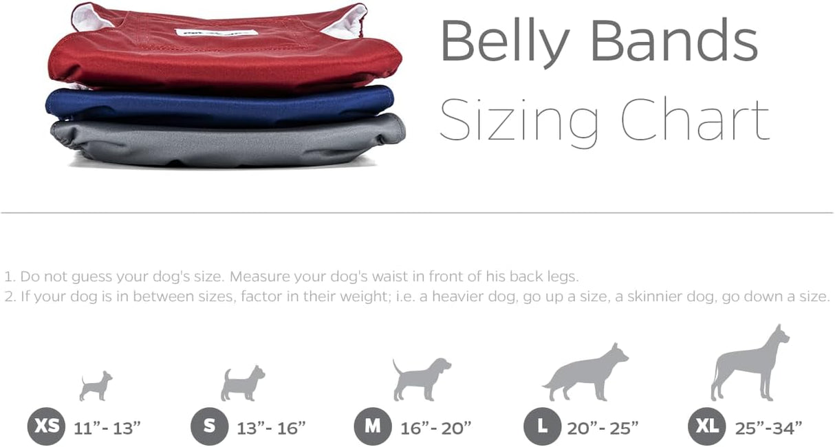 Pet Parents Bandas vientre lavables de alta calidad perros medianos machos
