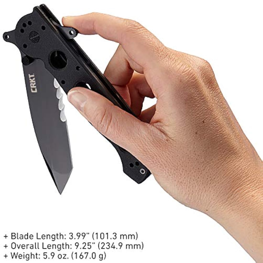 cuchillo plegable para fuerzas especiales con hoja dentada