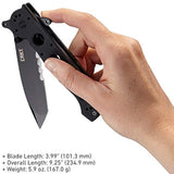 cuchillo plegable para fuerzas especiales con hoja dentada