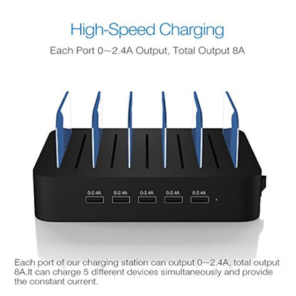 Estación de carga de múltiples dispositivos MSTJRY USB