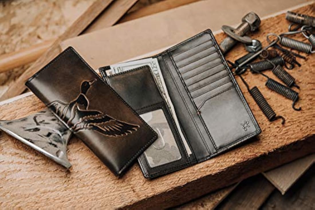 HOJ Co. DUCK - Cartera larga de piel de grano completo