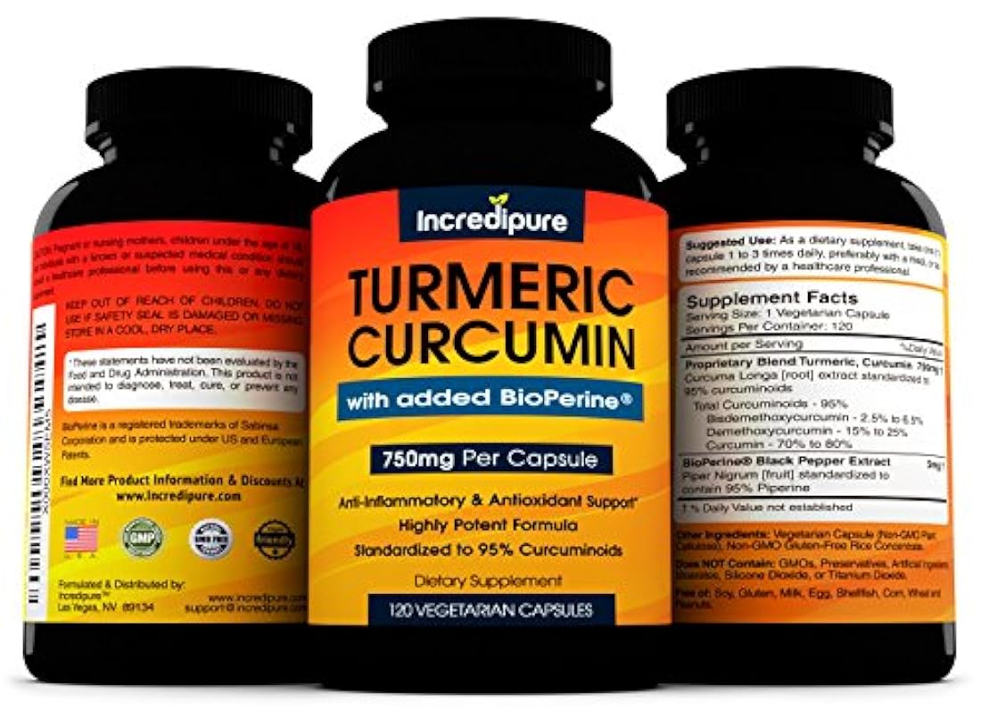 Curcumin incredipure Cúrcuma Curcumina vegana, suplemento