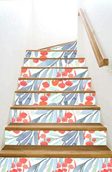 Papel pintado para pared, hojas color verde/azul (14.5pies²)