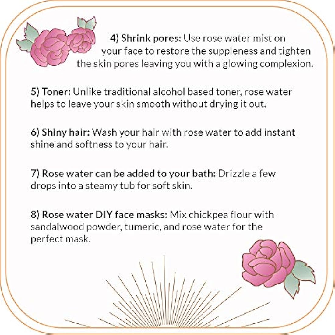 Spray de agua rosa de Quinn. Tóner facial con roseta pura