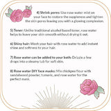 Spray de agua rosa de Quinn. Tóner facial con roseta pura