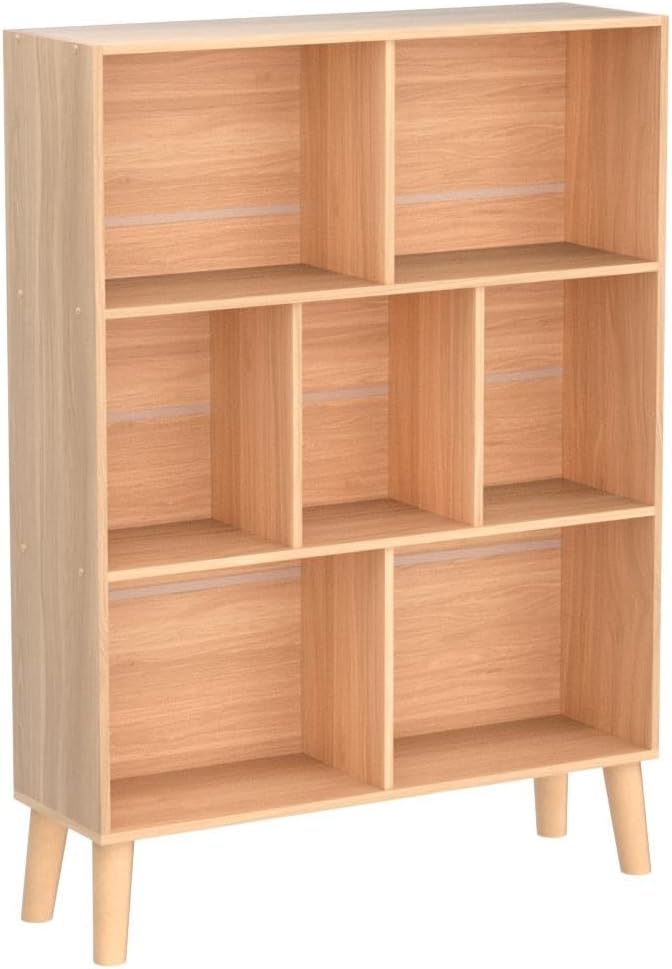 Estantería de madera LEYAOYAO, 3 niveles, moderna y abierta