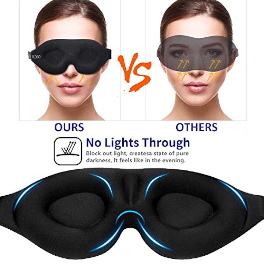 MZOO - Máscara de ojos para dormir para hombres y mujeres
