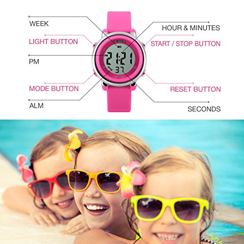 Reloj digital a prueba de agua para niñas