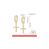 Aretes de aro pequeños chapados en oro para mujeres