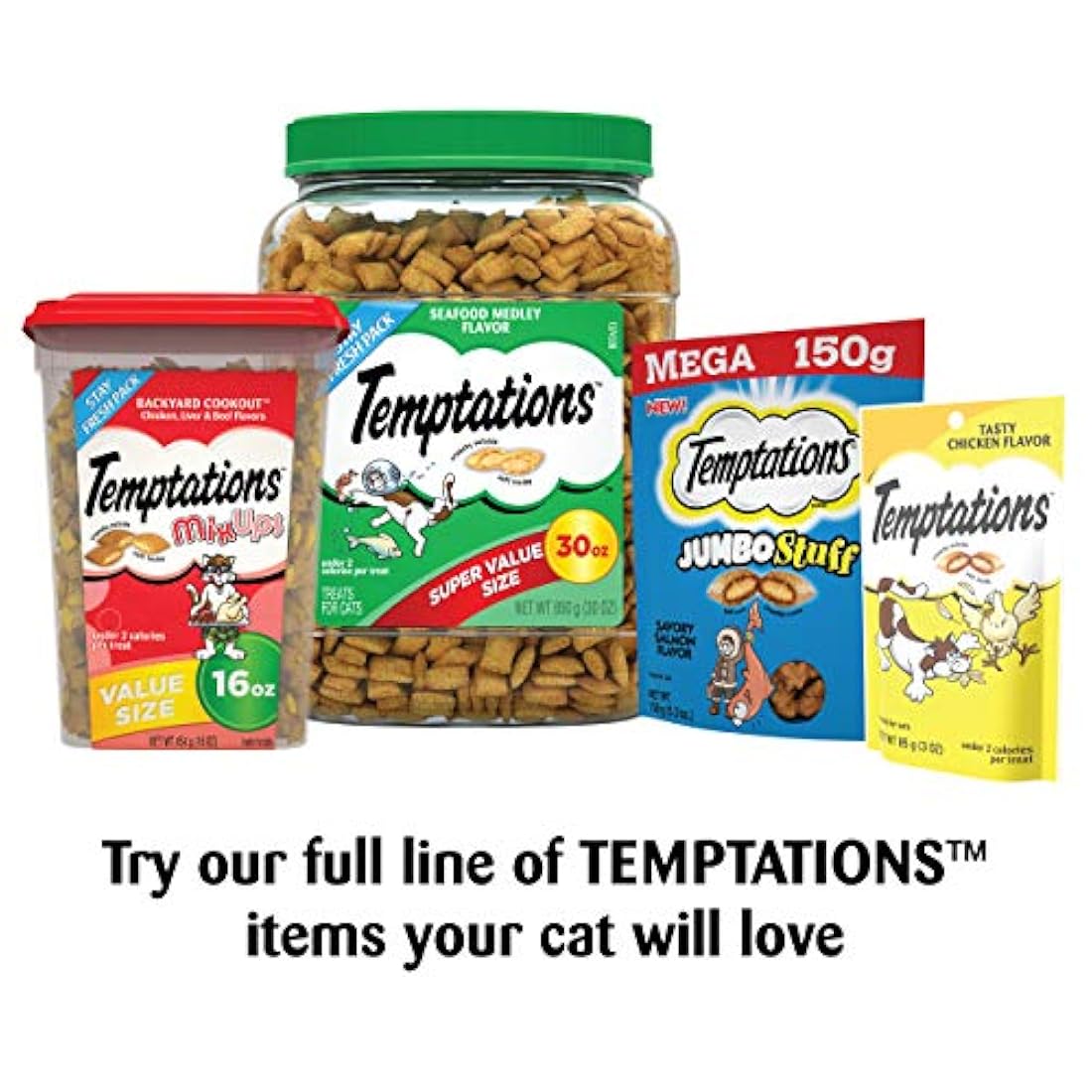 TENTACIONES Classic Crunchy and Soft Cat Treats, 30 oz.