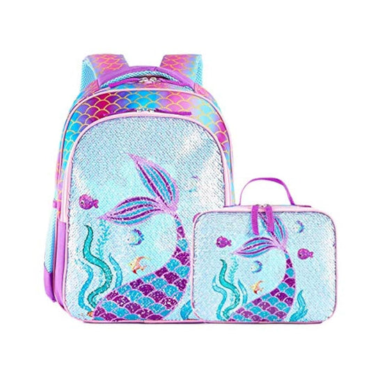 Morrales Mochila escolar reversible de lentejuelas