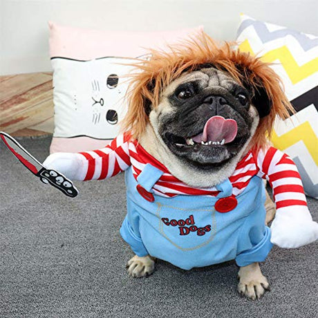 Disfraz de mascota mortal para perro, disfraz de perro