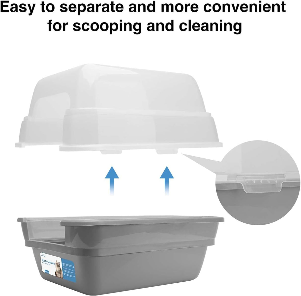 Caja de arena para gatos grande plegable Petfamily