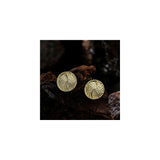 Aretes de clip de oro mate para mujer