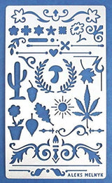 Aleks melnyk 1 Bullet Journal Stencil – Naturaleza