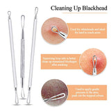Kit de herramientas para removedor espinillas, 10 unidades, herramienta extractora de espinillas, kit de acné para puntos negros, puntos blancos, eliminación de zit