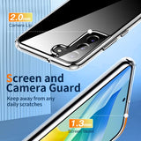 Meifigno Funda transparente para Samsung Galaxy S22+ Plus (6.6 pulgadas), [20X Anti-Amarillo] [Protección de grado militar y supertransparente] Tapa dura con funda de parachoques suave para Galaxy S22 Plus, Serie Natural
