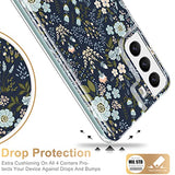 ESDOT Funda para Samsung Galaxy S22 Plus, grado militar, prueba de caídas de 21 pies, resistente, con diseños de moda para mujeres y niñas, funda protectora para teléfono Galaxy S22+ Plus 6.6 pulgadas, con flores pequeñas
