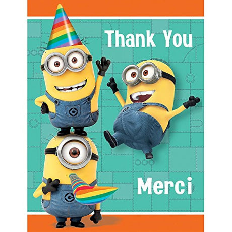 Minions de la película Despicable Me, Thank You, notas, talla única, Multi Color