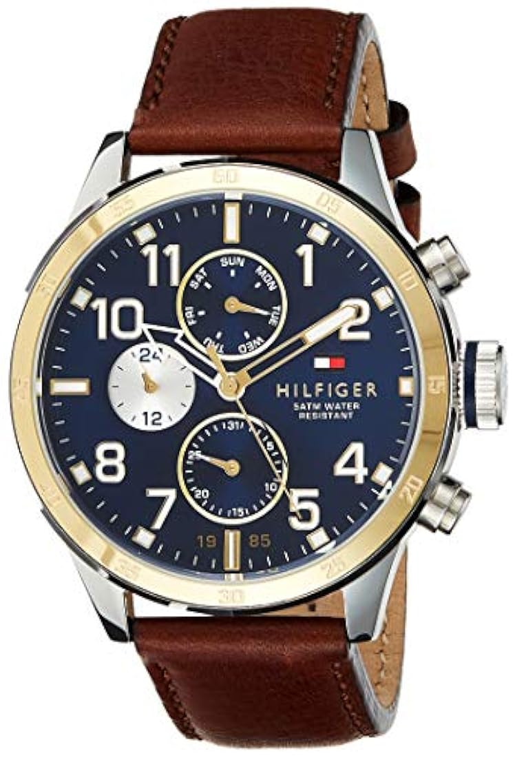 Reloj deportivo de dos tonos de hombre de acero inoxidable