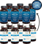 Krill Oil Suplemento – Aceite de Krill Antártico 1250 mg, Crill Oil Omega 3 con Astaxanthin, Suplementos DHA para la salud de las articulaciones y el cerebro, sin sabor pesado y fácil de tragar, 360 cápsulas