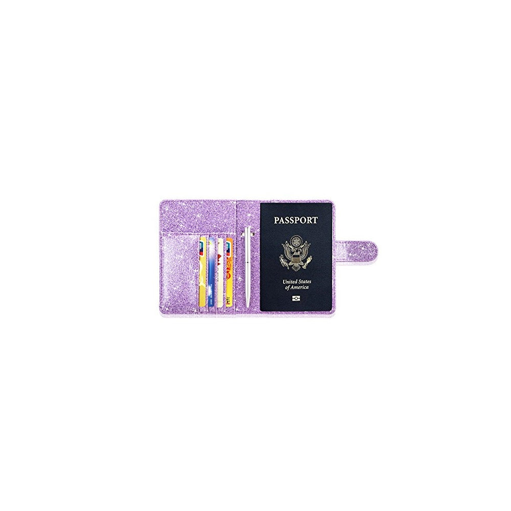 Porta Documentos y Tarjetas funda de cuero lila