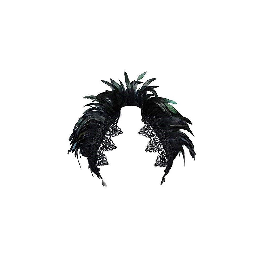 Disfraz gótico de plumas negras para mujer