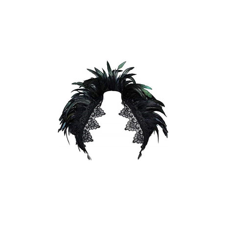 Disfraz gótico de plumas negras para mujer