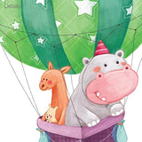 Tren de animales y globos aerostáticos - DECOWALL