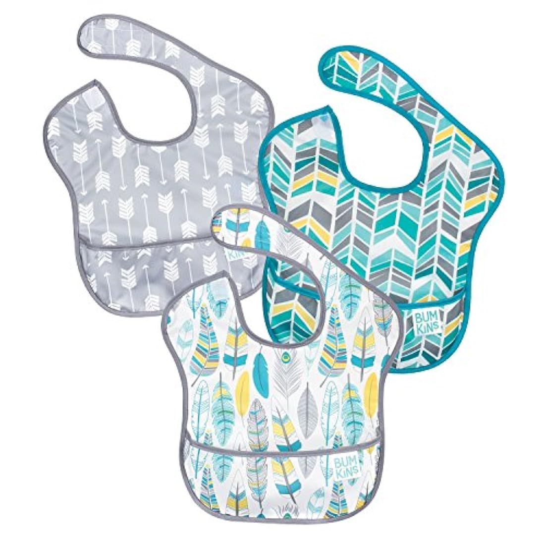 Bumkins Baberos impermeables SúperBib pack de 3 (6-24 meses)