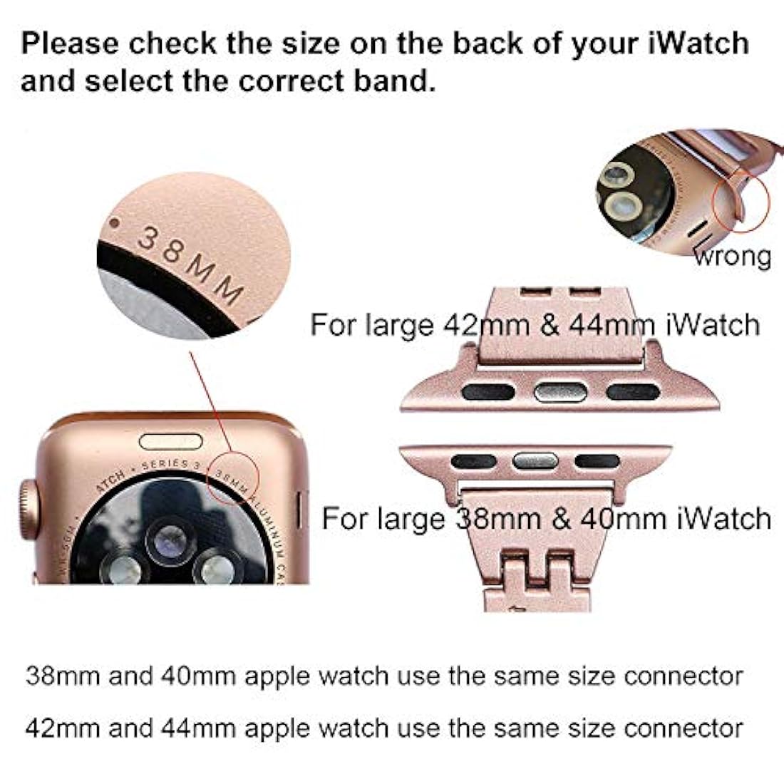 Correa Compatible con Apple Watch Series 4 40 mm 44 mm