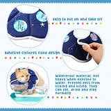 Collar de recuperación ajustable impermeable para gatos con cono de algodón suave y protección postoperatoria, cuello de cono azul cielo estrellado, collar de gato cómodo protector para mascotas para gatos, gatitos y perros