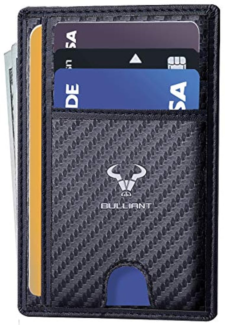 Billetera delgada Bulliant para hombres bloqueo RFID