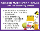 Zarbee's Naturals Multivitamínico completo para niños + goma inmune*, sabores de bayas mezclados, 70 gomas