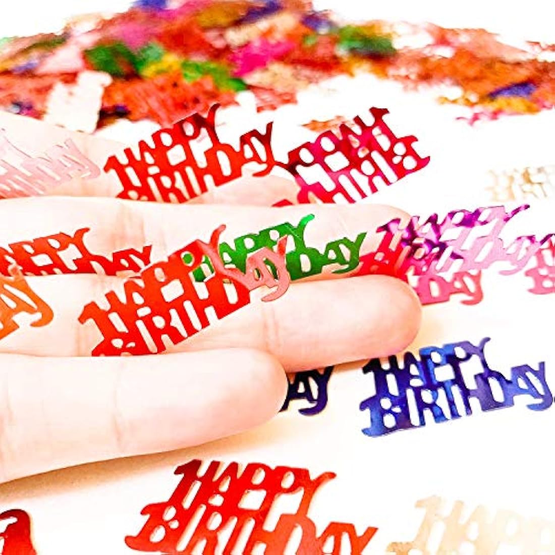 Confeti de cumpleaños metálico de papel de aluminio