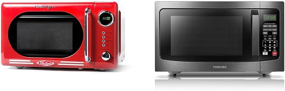 Horno Microondas Nostalgia 0.7 Cu Ft 700W y TOSHIBA EM131A5C-BS