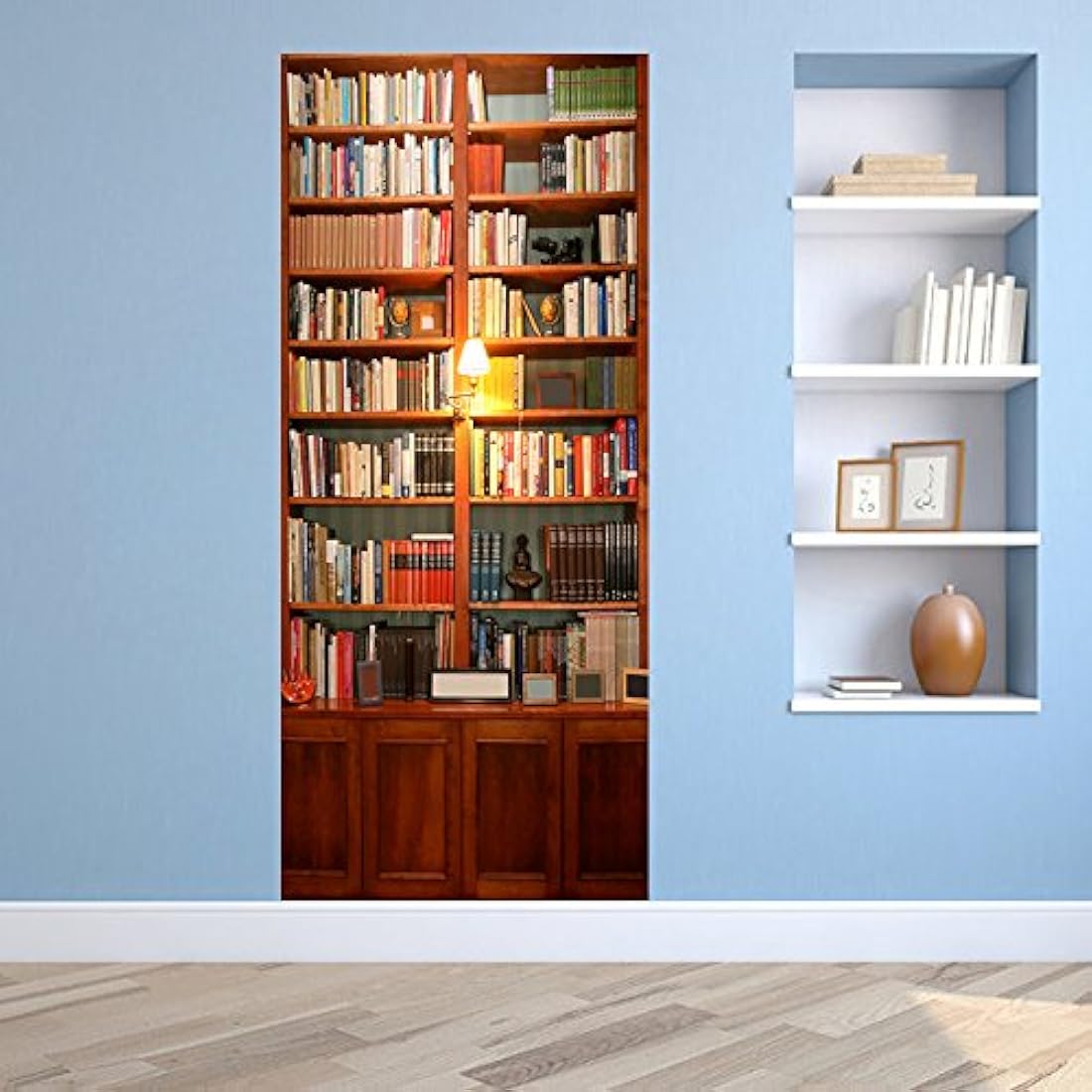 Adhesivo para puerta mural diseño moderno en 3D