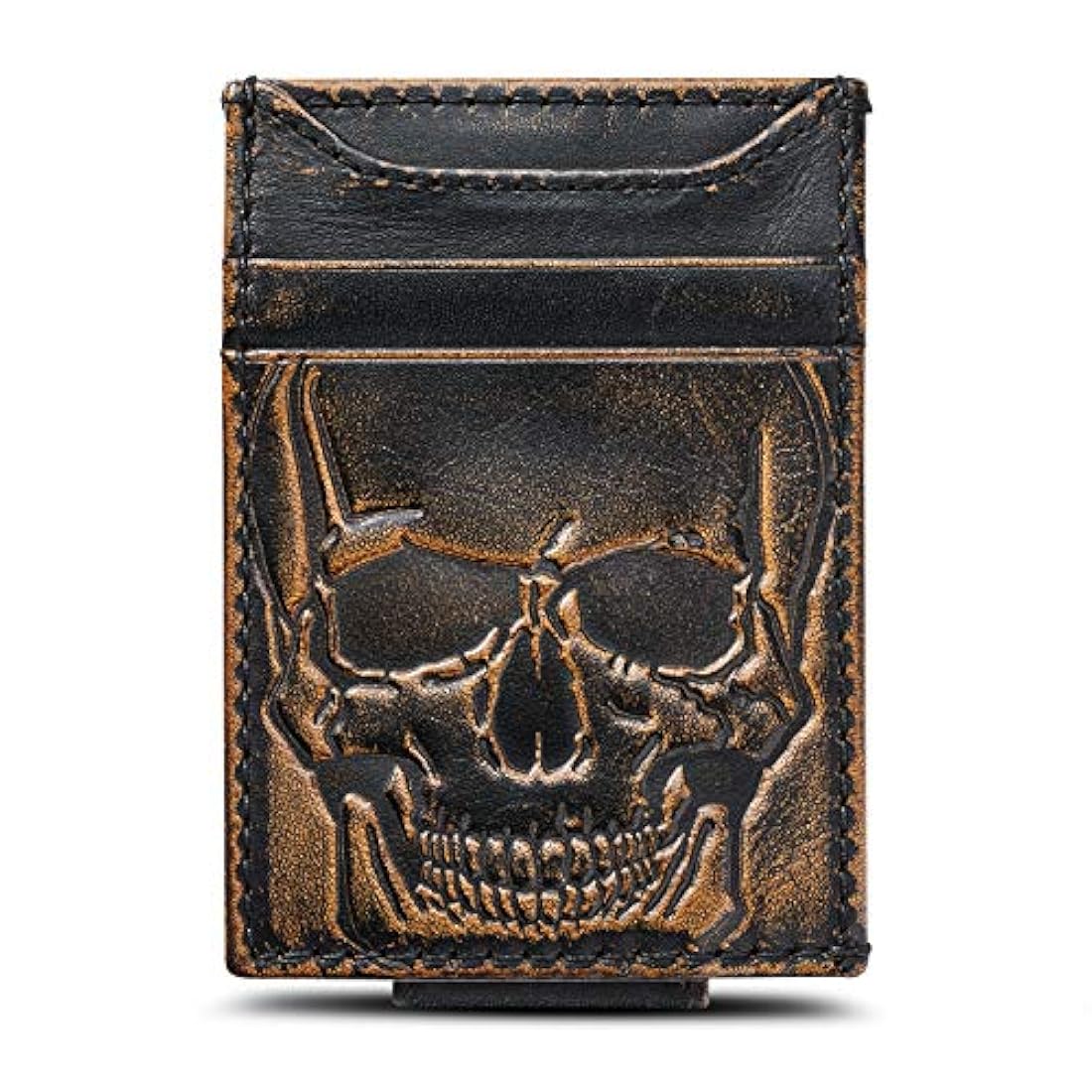 Cartera de bolsillo frontal  billetera delgada con clip