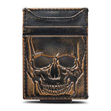 Cartera de bolsillo frontal  billetera delgada con clip