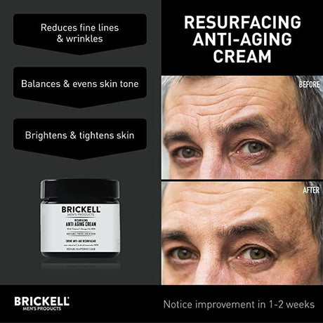 Crema facial antienvejecimiento para hombres Brickell Men's